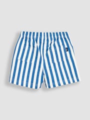 JoJo Maman Bébé Blue Stripe & Navy Blue 2-Pack Stripe Jogger Shorts - Image 3 of 5