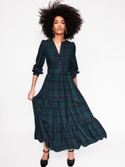 Boden Blue Alba Check Maxi Dress - Image 2 of 7