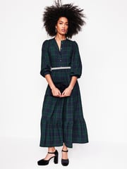 Boden Blue Alba Check Maxi Dress - Image 5 of 7