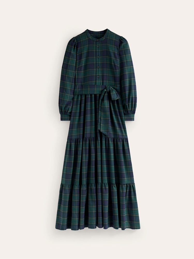 Boden Blue Alba Check Maxi Dress - Image 7 of 7