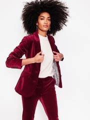 Boden Red Marylebone Velvet Blazer - Image 2 of 6