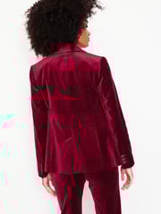 Boden Red Marylebone Velvet Blazer - Image 4 of 6
