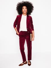 Boden Red Marylebone Velvet Blazer - Image 5 of 6