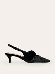 Boden Black Bow Kitten Heels - Image 2 of 4