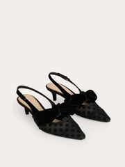 Boden Black Bow Kitten Heels - Image 3 of 4