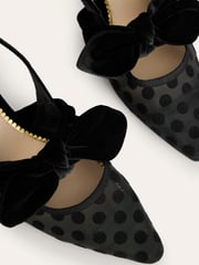 Boden Black Bow Kitten Heels - Image 4 of 4