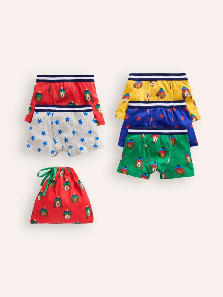 Boden Red 100% Cotton Boxers 5 Pack - Image 1 of 3