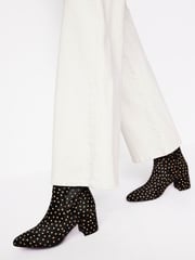 Boden Black Block Heel Leather Ankle Boots - Image 1 of 3