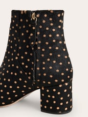Boden Black Block Heel Leather Ankle Boots - Image 3 of 3