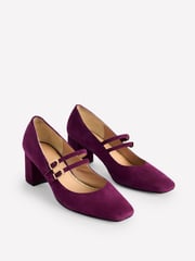 Boden Purple Block Heel Pumps - Image 3 of 4