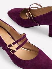 Boden Purple Block Heel Pumps - Image 4 of 4