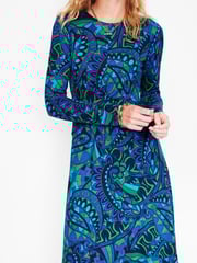 Boden Blue Twisted Waist Jersey Dress - Image 2 of 5