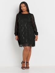 Yours Curve Black Lace Midi Dress - Image 2 of 5