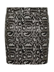 Yours Curve Gold London Animal Sequin Skirt - Image 5 of 5