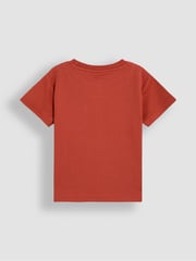JoJo Maman Bébé Ecru Safari 2-Pack Printed & Plain T-Shirts - Image 5 of 8