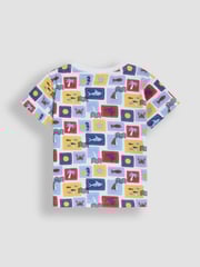 JoJo Maman Bébé White Seaside 2-Pack Printed & Plain T-Shirts - Image 3 of 7
