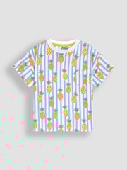 JoJo Maman Bébé Yellow Pineapple 2-Pack Printed & Plain T-Shirts - Image 2 of 7