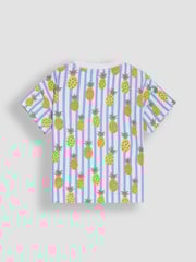 JoJo Maman Bébé Yellow Pineapple 2-Pack Printed & Plain T-Shirts - Image 3 of 7