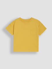 JoJo Maman Bébé Yellow Pineapple 2-Pack Printed & Plain T-Shirts - Image 5 of 7