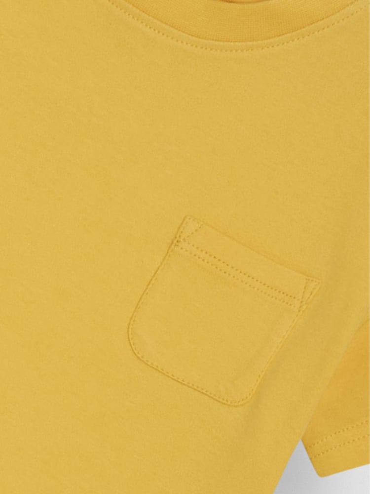 JoJo Maman Bébé Yellow Pineapple 2-Pack Printed & Plain T-Shirts - Image 7 of 7