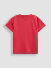 JoJo Maman Bébé Blue Shark 100% Cotton Printed & Plain T-Shirts 2 Pack - Image 5 of 5