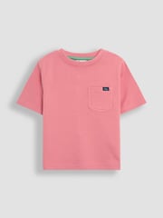 JoJo Maman Bébé Ecru Flamingo 2-Pack Printed & Plain T-Shirts - Image 4 of 5