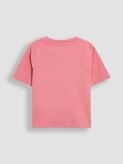 JoJo Maman Bébé Ecru Flamingo 2-Pack Printed & Plain T-Shirts - Image 5 of 5