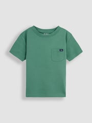 JoJo Maman Bébé Stone Dino Stamp 2-Pack Printed & Plain T-Shirts - Image 4 of 6
