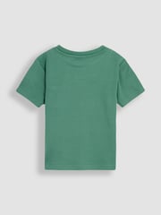 JoJo Maman Bébé Stone Dino Stamp 2-Pack Printed & Plain T-Shirts - Image 5 of 6