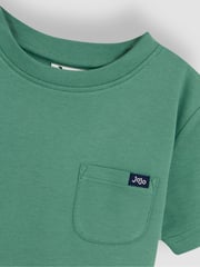 JoJo Maman Bébé Stone Dino Stamp 2-Pack Printed & Plain T-Shirts - Image 6 of 6