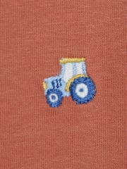 JoJo Maman Bébé Natural Tractor Appliqué & Plain 100% Cotton T-Shirts 2 Pack - Image 7 of 7