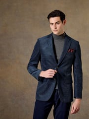 Skopes Blue Tailored Fit Hodgkinson Textured Jacket - Image 1 of 5