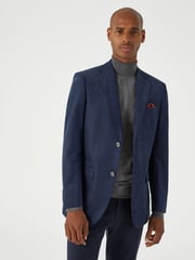 Skopes Blue Tailored Fit Hodgkinson Textured Jacket - Image 2 of 5