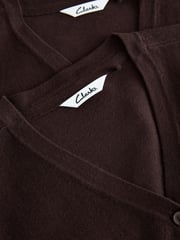 Clarks Brown Girls Bow Knitted School Cardigans 2 Pack - Image 5 of 6