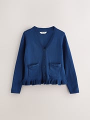 Clarks Blue Girls Bow Knitted School Cardigans 2 Pack - Image 3 of 8