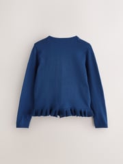 Clarks Blue Girls Bow Knitted School Cardigans 2 Pack - Image 4 of 8