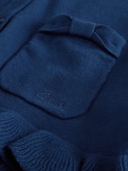Clarks Blue Girls Bow Knitted School Cardigans 2 Pack - Image 6 of 8