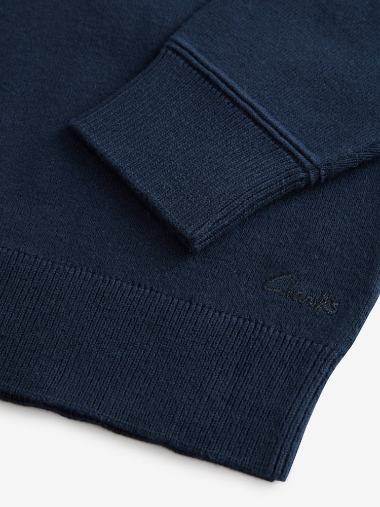 Clarks Navy Unisex Knitted School Jumpers 2 Pack - Image 5 of 5