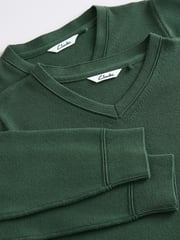 Clarks Green Unisex Knitted School Jumpers 2 Pack - Image 5 of 5
