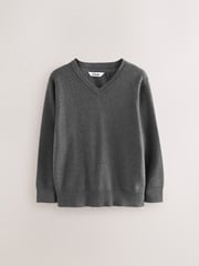 Clarks Grey Unisex Knitted School Jumpers 2 Pack - Image 2 of 5