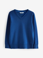 Clarks Blue Unisex Knitted School Jumpers 2 Pack - Image 2 of 5