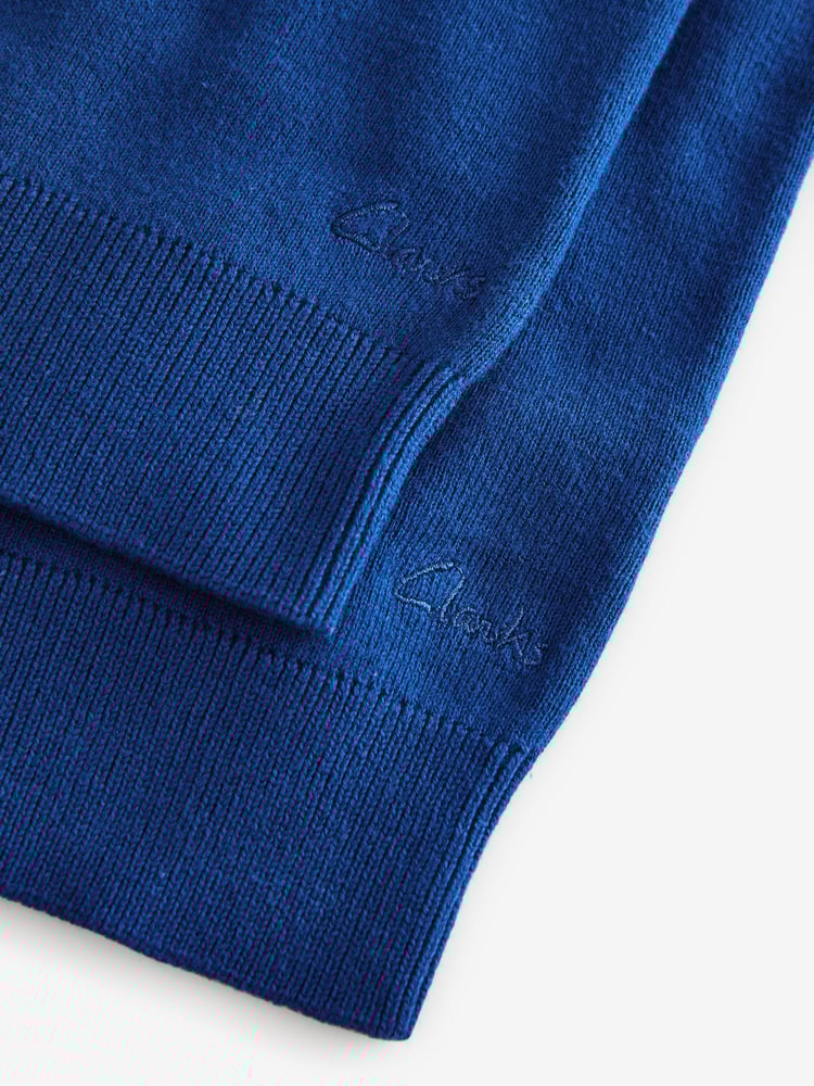 Clarks Blue Unisex Knitted School Jumpers 2 Pack - Image 5 of 5