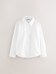 Clarks White Girls Long Sleeve School Shirts 5 Pack - Image 2 of 5