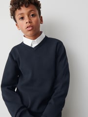 Clarks Grey Unisex Knitted School Jumper - Image 1 of 4