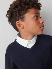 Clarks Grey Unisex Knitted School Jumper - Image 2 of 4