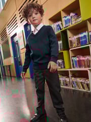 Clarks Grey Unisex Knitted School Jumper - Image 4 of 4
