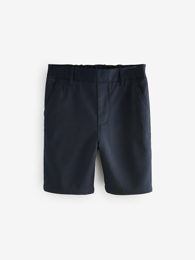 Clarks Navy Regular Boys Pull-On School Shorts 2 Pack - Image 2 of 9