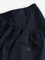 Clarks Navy Regular Boys Pull-On School Shorts 2 Pack - Image 6 of 9