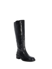 Dune London Black Tayan Sq Toe High Knee Boots - Image 3 of 6