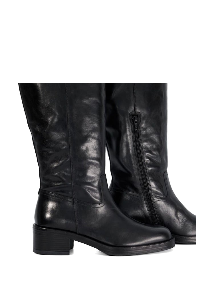 Dune London Black Tayan Sq Toe High Knee Boots - Image 6 of 6